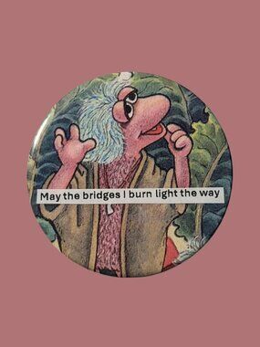 10/$25 Fraggle Rock Mokey Handmade Upcycled 2.25" Pinback Button